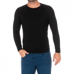 T-ShirtLangeMouwKissesampLove1625-H-NEGRO