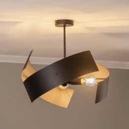 EulunaPlafondlampMoirazwart47cm3-lamps
