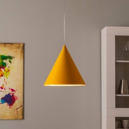TKLightingHanglampCONO1-lamp32cmgeel