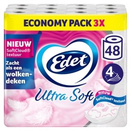 3xEdetUltraSoftToiletpapier4Laags16stuks