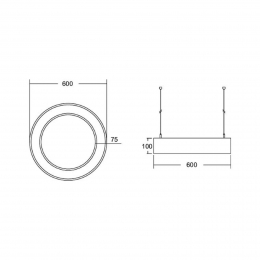 BRUMBERGBiroCirkelring10direct60cmCasambizwart830