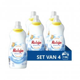 4xRobijnKleinKrachtigWasmiddelStralendWit34Wasbeurten119liter