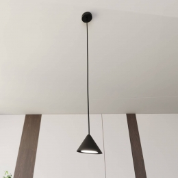 EMIBIGLIGHTINGHanglampElit1-lampzwartmetaalafhanghoogte1m