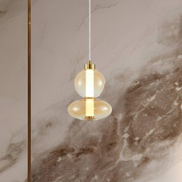 Eko-LightLEDhanglampDaphneglasamber-transparanthoogte28cm