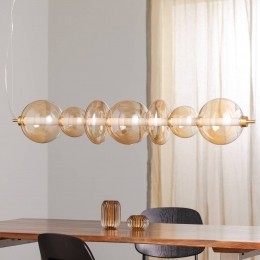Eko-LightLEDhanglampDaphneglasamber-transparantlengte118cm