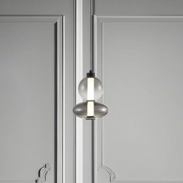 Eko-LightLEDhanglampDaphneglasgrijs-transparanthoogte28cm