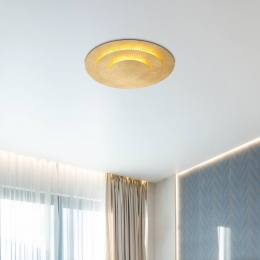 GloboHedaplafondlamp35cmgoudkleurigmetaal