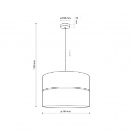 TKLightingNicolhanglampzwarthout-effect38cm1-lamp1xE27