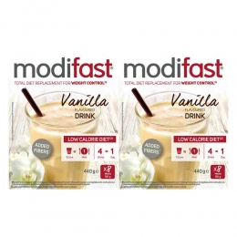 2xModifastWeightControlMilkshakeVanille8x55gr