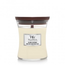 WoodWickGeurkaarsMediumIslandCoconut275gr