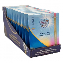 10xRenskeVersGestoomdCompleteMenuHondenvoerNatKip-Lam395gr