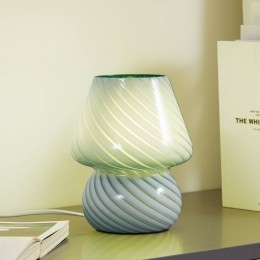 LindbyAndrianatafellampgroenwitglas15cm