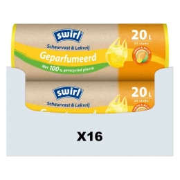 16xSwirlPedaalemmerzakkenGeparfumeerdmetHandvat20L25stuks