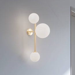 ALDEXWandlampJoelmessingwit3-lamps