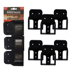 StealthMountsBM-RG18-BLK-6AccuhoudersVoorRidgidAndAEG18v-Zwart-6Stuks