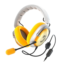 TeufelZOLAGamingHDHeadset71BinauralSurroundSoundKrachtigeBasLightGrayGoldenAmber