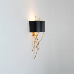 HollnderWandlampElbaCorto1-lampzwartgoud