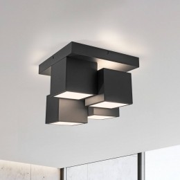 JUSTLIGHTGmbHJUSTLIGHTPlafondlampTetrisijzer3000Kzwart