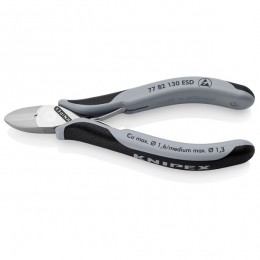 Knipex7782130ESDElektronicaZijsnijtang-130mm
