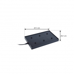 LucandeQuilllaadstationzwartpolycarbonaat6lampjes