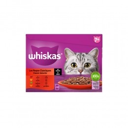 4xWhiskasMultipackSeniorClassicSelectieinSaus12x85gr