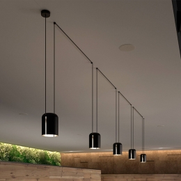 LEDS-C4hanglampZolderDriedubbelecilinder15cmzwart