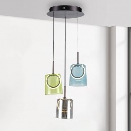 PaulNeuhausLEDhanglampZula40cmkleurrijk3-lamps