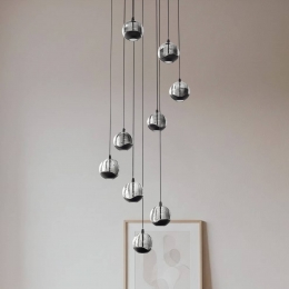 LucandeLEDhanglampHayleyzwart9-lampsglas