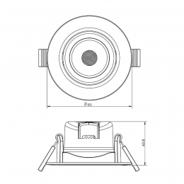Deko-LightPlafondinbouwlampSMD-68-230V4000K85cmzwart