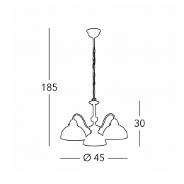 austroluxKolarzhanglampNonna45cmhertgroen3-lamps