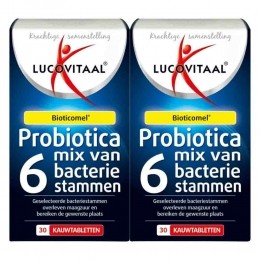 GratisVerzending2xLucovitaalProbioticaMixvan6Bacterinstammen30kauwtabletten