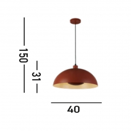 SearchlightHanglampMarsdonkeroranje40cmstaal