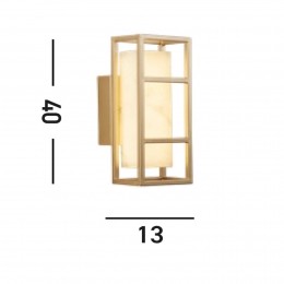 SearchlightMirageLEDwandlamphoogte40cmgoudstaalIP44