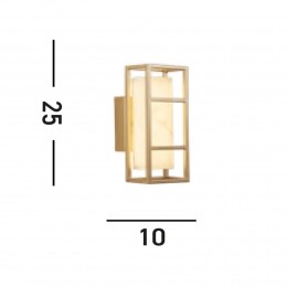 SearchlightMirageLEDwandlamphoogte25cmgoudstaalIP44
