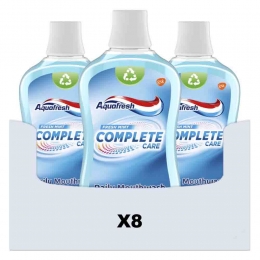 8xAquafreshMondwaterCompleteCareFreshMint500ml