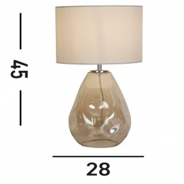 SearchlightDevontafellampwitcrmehoogte445cmtextielglas