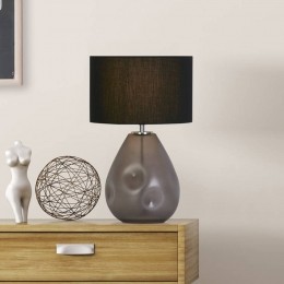 SearchlightDevontafellampzwartrookgrijsHoogte445cmtextielglas