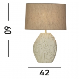 SearchlightTafellampAdelaidecrmehoogte595cmtextielhars