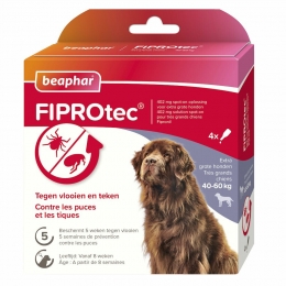 2xBeapharFiprotecAntiTeken-VlooiendruppelsHond40-60kg4stuks