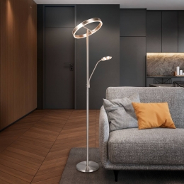 TrioLightingLEDvloerlampWillisnikkelhoogte180cmmetaalCCTdimmer
