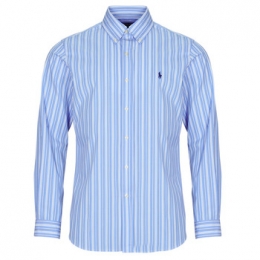 OverhemdLangeMouwPoloRalphLaurenCHEMISECOUPEDROITEENPOPLINEDECOTONCOLBOUTONNE