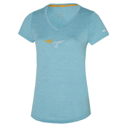 MizunoImpusleCoreRbTeeMilkyBlauwDamesMaatXS