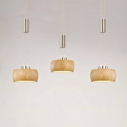 FISCHERHONSELLEDhanglampShine-Woodeikennikkellengte100cm3-lamps