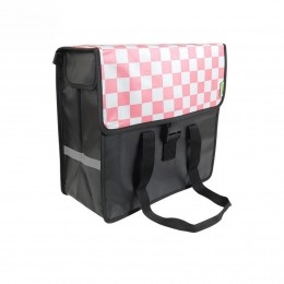 EnkeleShopperFietstasPinkChecker