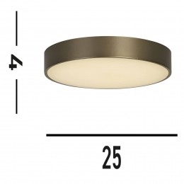 SearchlightPalmaLEDplafondlampbronskleurig25cmstaalacryl