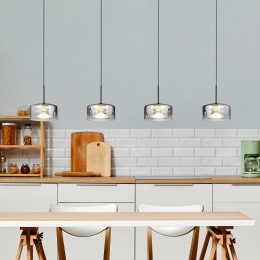 GloboLEDhanglampBelindalengte105cmrookgrijs4-lamps