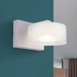 GloboBelindaLEDwandlampwitbreedte15cmglas