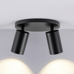 Deko-LightCANTILTplafondspotzwart20cm2-lampsmetaalGU10