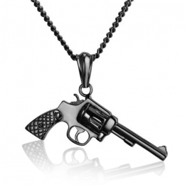 MendeskettinghangerEdelstaalRevolverZwart