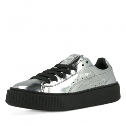 Pumabasketplatformsneakerzilver-36